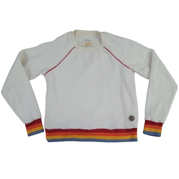 Marine Layer White Re-Spun Sweater with Stripes - Picture 2 of 7